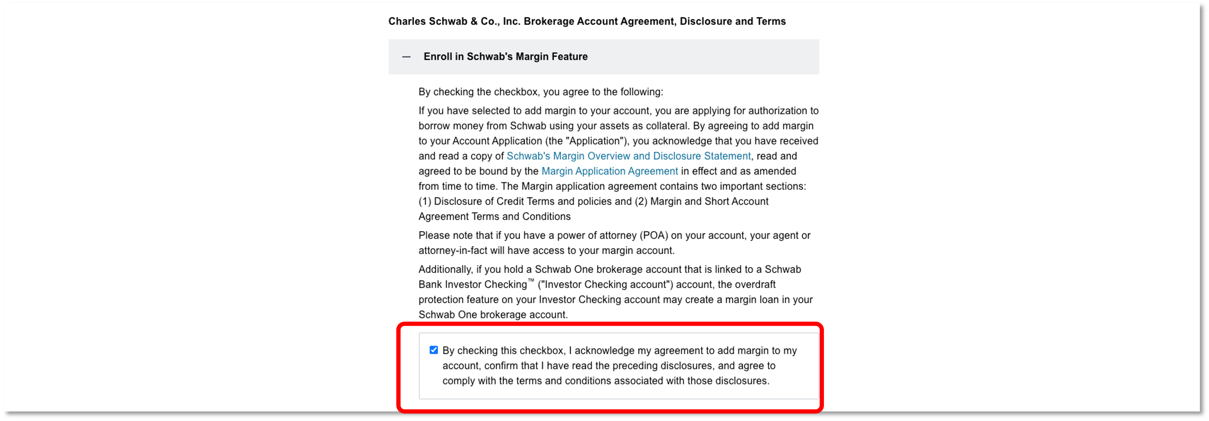 勾選同意條款的表單