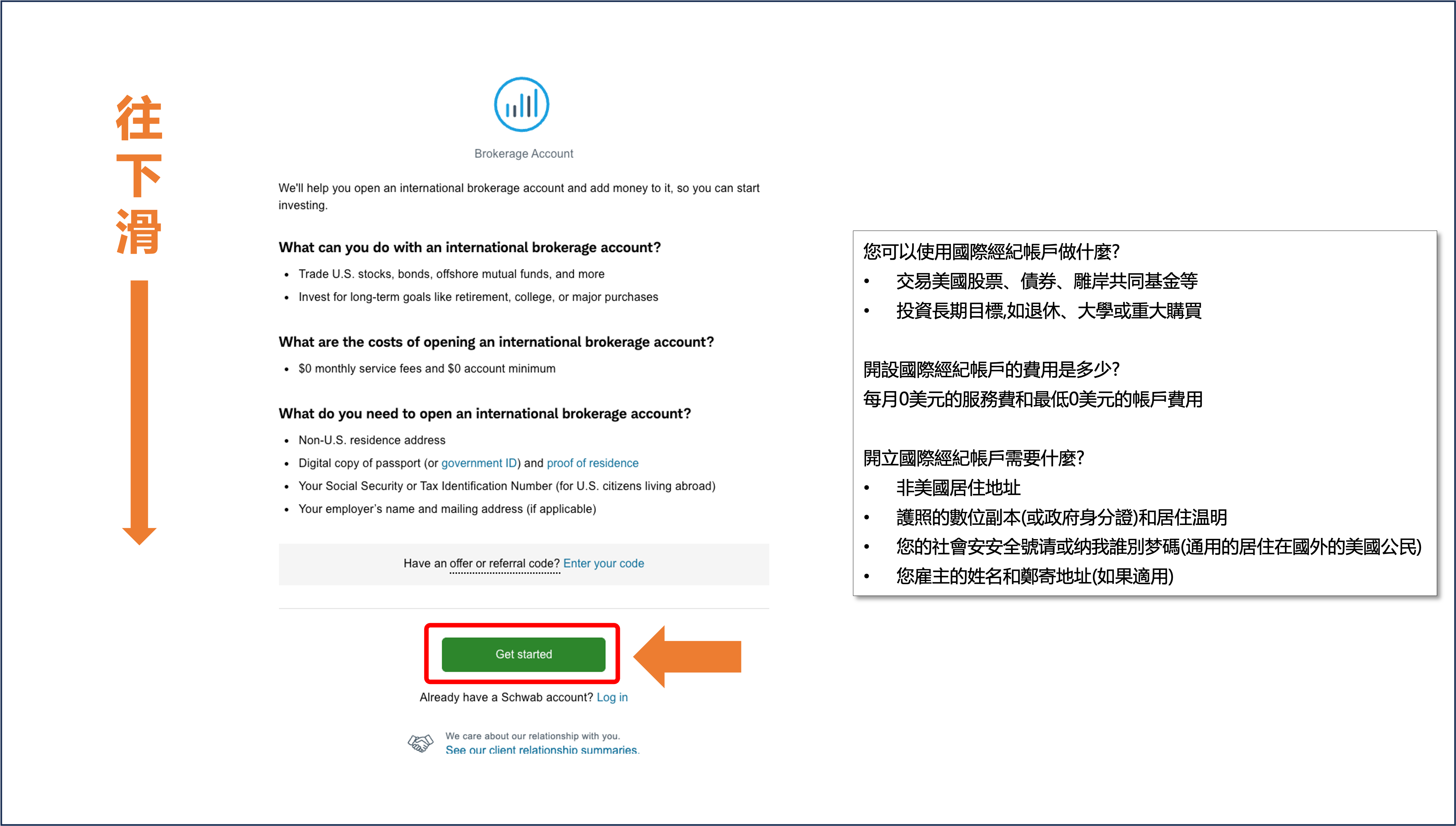 點擊Get started按鈕